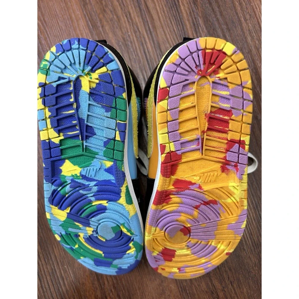 Nike Air Jordan 1 Mid FD1319-007 Unisex Kids Size 2Y Athletic Sneakers Colorful